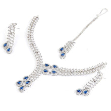 Load image into Gallery viewer, 1 Carat Blue Dove Bridal Set (Natural Zircons) - vistoso.pk