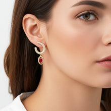 Load image into Gallery viewer, 1 Ct Gold Sapphire Earrings (40mm) - vistoso.pk