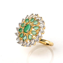 Load image into Gallery viewer, 1 Ct Midnight Flower Bridal Ring - vistoso.pk