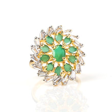 Load image into Gallery viewer, 1 Ct Midnight Flower Bridal Ring - vistoso.pk