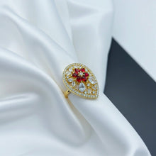 Load image into Gallery viewer, 1 Ct Pearl Bridal Ring (Red) - vistoso.pk