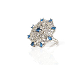 Load image into Gallery viewer, 1 Ct Sea Firefly Bridal Ring (Blue) - vistoso.pk