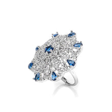 Load image into Gallery viewer, 1 Ct Sea Firefly Bridal Ring (Blue) - vistoso.pk