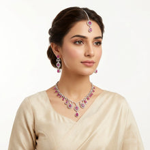 Load image into Gallery viewer, Pink Stone Aristocratic Bridal Set