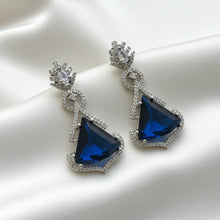 Load image into Gallery viewer, 1 Ct Blue Emerald Earrings