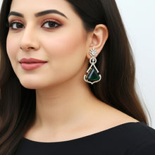 Load image into Gallery viewer, 1 Ct Green Emerald Earrings