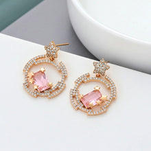 Load image into Gallery viewer, Pink Emerisa Earrings