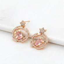 Load image into Gallery viewer, Pink Emerisa Earrings