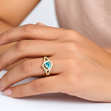 Load image into Gallery viewer, Oval Cut Sky Blue Ring