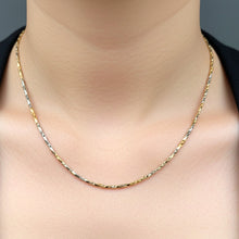 Load image into Gallery viewer, Two-Tone gold rope chain (18 inch)