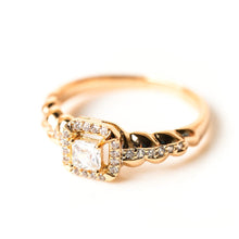 Load image into Gallery viewer, Amora Diamond Cut Double Ring (Brass) - vistoso.pk