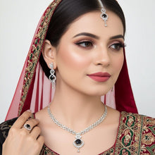 Load image into Gallery viewer, Black 1 Carat Zircon Rain Drop Set - vistoso.pk