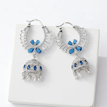 Load image into Gallery viewer, Blue 1 Carat Chandelier Jhumka - vistoso.pk