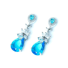 Load image into Gallery viewer, Blue 1 Carat Diamond Earrings - vistoso.pk