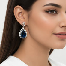 Load image into Gallery viewer, Blue 1 Carat Nebula Bridal Earring - vistoso.pk