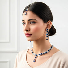 Load image into Gallery viewer, Blue Bouquet Toss Bridal Set - vistoso.pk