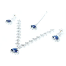 Load image into Gallery viewer, Blue Natural Floral Bridal Set - vistoso.pk