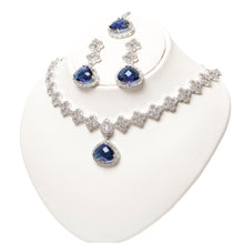 Load image into Gallery viewer, Blue Natural Floral Bridal Set - vistoso.pk