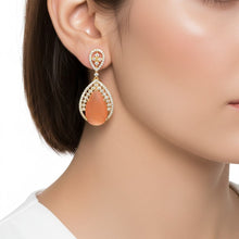 Load image into Gallery viewer, Champagne 1 Carat Nebula Bridal Earring - vistoso.pk