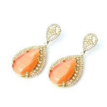 Load image into Gallery viewer, Champagne 1 Carat Nebula Bridal Earring - vistoso.pk