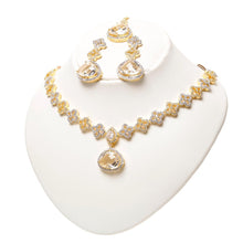 Load image into Gallery viewer, Champagne Natural Floral Bridal Set - vistoso.pk