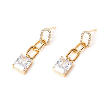 Load image into Gallery viewer, Cleto Diamond Drop Earring (28mm) - vistoso.pk