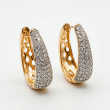 Load image into Gallery viewer, Moon Stone Hoop Earring (30mm)