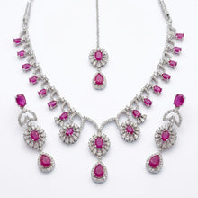 Load image into Gallery viewer, Pink Stone Aristocratic Bridal Set