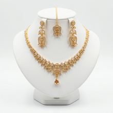 Load image into Gallery viewer, Champagne Zircon Bouquet Bridal Set