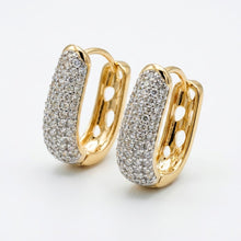 Load image into Gallery viewer, Moon Stone Hoop Earring (22mm)