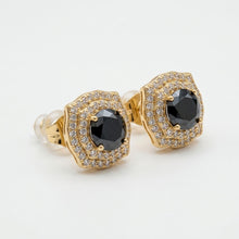 Load image into Gallery viewer, Black Zirconia Stud Earring (8mm)