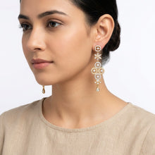 Load image into Gallery viewer, 1 Carat Emerald Cubic Zirconia Bridal Earring (60mm)