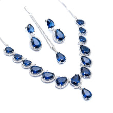 Load image into Gallery viewer, Blue Stone Diana Bridal Set