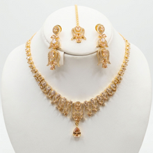Load image into Gallery viewer, Champagne Zircon Bouquet Bridal Set
