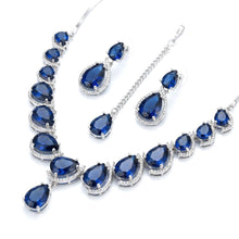Load image into Gallery viewer, Blue Stone Diana Bridal Set