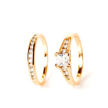 Load image into Gallery viewer, Eternal Diamond Cushion Cut Ring (Brass) - vistoso.pk