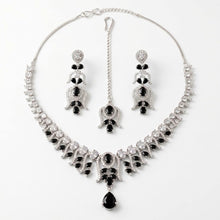 Load image into Gallery viewer, Black Zircon Bouquet Bridal Set