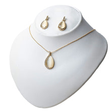 Load image into Gallery viewer, Gold Dust Stone Necklace Set (Brass) - vistoso.pk