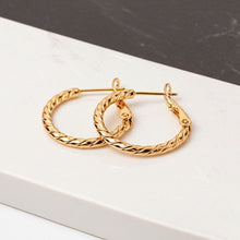 Load image into Gallery viewer, Gold Twisted Earrings (Copper) - vistoso.pk