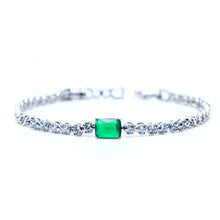 Load image into Gallery viewer, Green diamond Illusion Bracelet - vistoso.pk