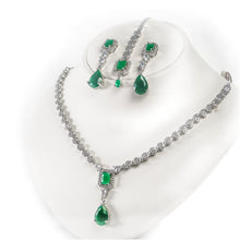 Load image into Gallery viewer, Green Double Strand Bridal Set - vistoso.pk