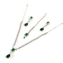 Load image into Gallery viewer, Green Double Strand Bridal Set - vistoso.pk