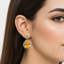 Load image into Gallery viewer, Honey Emerald Earring (30mm) - vistoso.pk