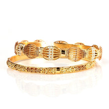 Load image into Gallery viewer, INTRICATE GOLD PLATED BANGLE SET - vistoso.pk