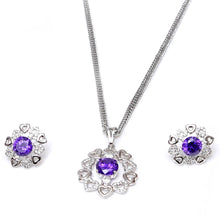 Load image into Gallery viewer, Lavender Quartz Heart Set (Copper) - vistoso.pk