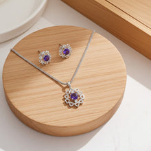 Load image into Gallery viewer, Lavender Quartz Heart Set (Copper) - vistoso.pk