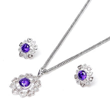 Load image into Gallery viewer, Lavender Quartz Heart Set (Copper) - vistoso.pk