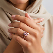 Load image into Gallery viewer, Pink Sapphire Ring (Brass) - vistoso.pk