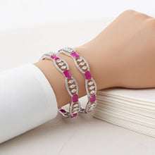 Load image into Gallery viewer, Pink Star Dust 1 Carat Bangle (Pair) - vistoso.pk