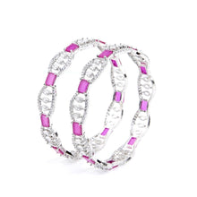 Load image into Gallery viewer, Pink Star Dust 1 Carat Bangle (Pair) - vistoso.pk